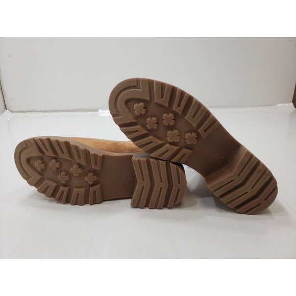 Universal Thread Celina Womens Chelsea Boots Slip On Faux Suede Cognac Brown 6.5 - Picture 6 of 7